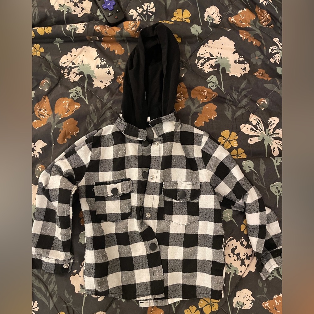 Plaid hooded toddler jacket from Amazon